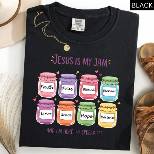 Comfort Colors® Christian Shirt Jesus Is My Jam Tees Funny Jesus Christian Mom Gift Religious Bible Verse Shirts