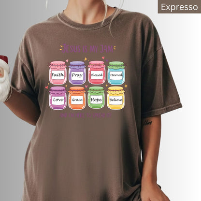 Comfort Colors® Christian Shirt Jesus Is My Jam Tees Funny Jesus Christian Mom Gift Religious Bible Verse Shirts