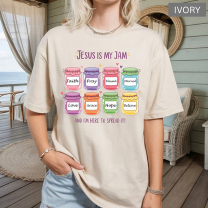 Comfort Colors® Christian Shirt Jesus Is My Jam Tees Funny Jesus Christian Mom Gift Religious Bible Verse Shirts