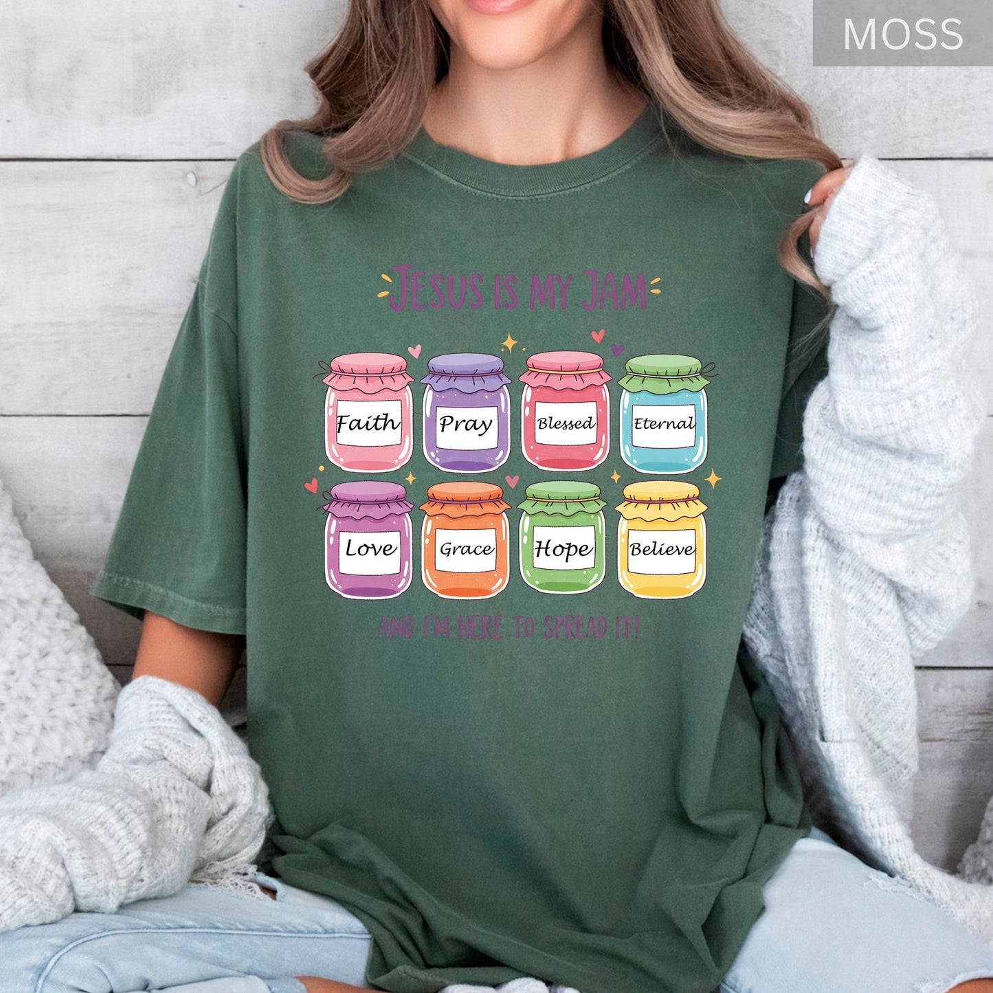 Comfort Colors® Christian Shirt Jesus Is My Jam Tees Funny Jesus Christian Mom Gift Religious Bible Verse Shirts