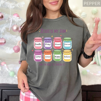 Comfort Colors® Christian Shirt Jesus Is My Jam Tees Funny Jesus Christian Mom Gift Religious Bible Verse Shirts