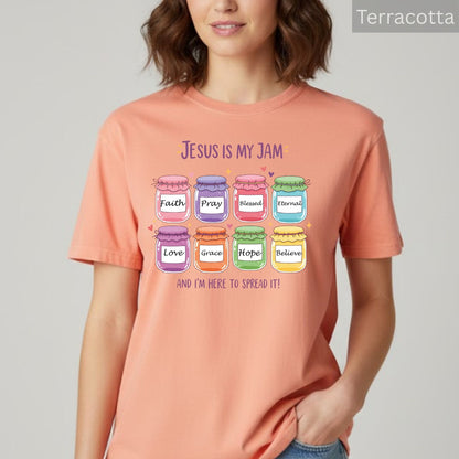 Comfort Colors® Christian Shirt Jesus Is My Jam Tees Funny Jesus Christian Mom Gift Religious Bible Verse Shirts