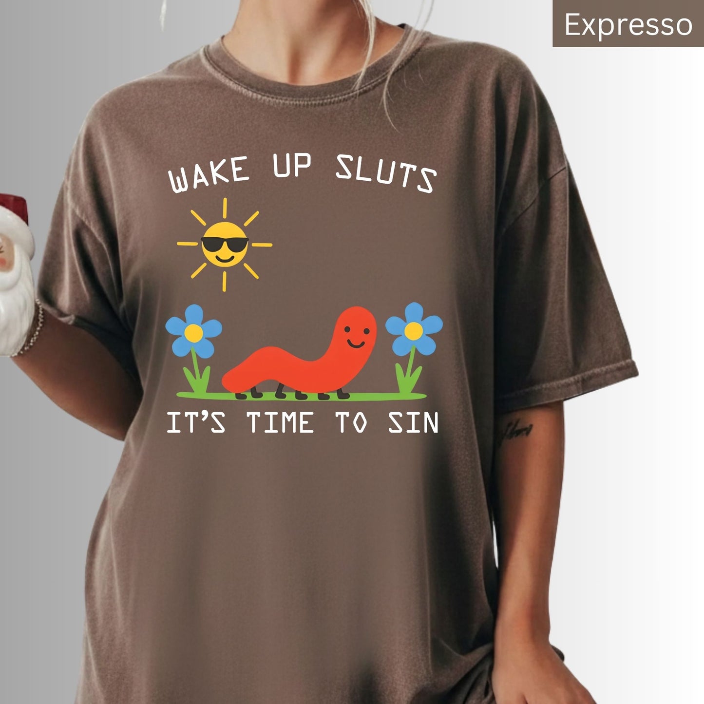 Comfort Colors® Meme Graphic Shirts Wake Up Sluts Funny Animal Sarcastic Cursed Unhinged Humor Top Viral T-Shirt Gifts