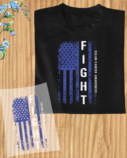 Colon Cancer Awareness Fighter DTF Transfer Film
