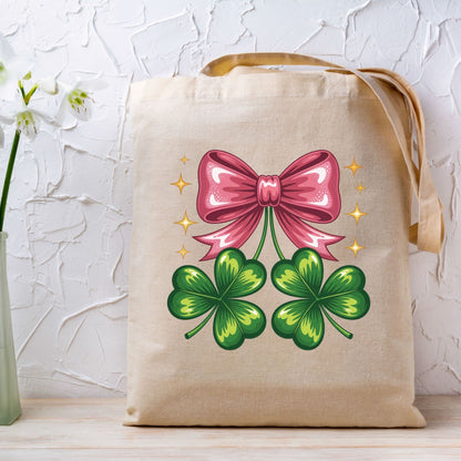 Coquette Clover Bow DTF Transfer ready to Press