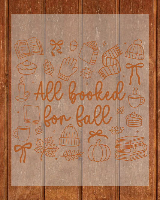 Coquette Fall Bookish Cozy Book Bookworm DTF Transfer