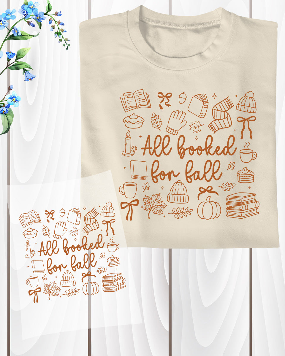 Coquette Fall Bookish Cozy Book Bookworm DTF Transfer