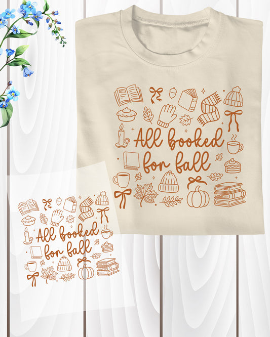 Coquette Fall Bookish Cozy Book Bookworm DTF Transfer