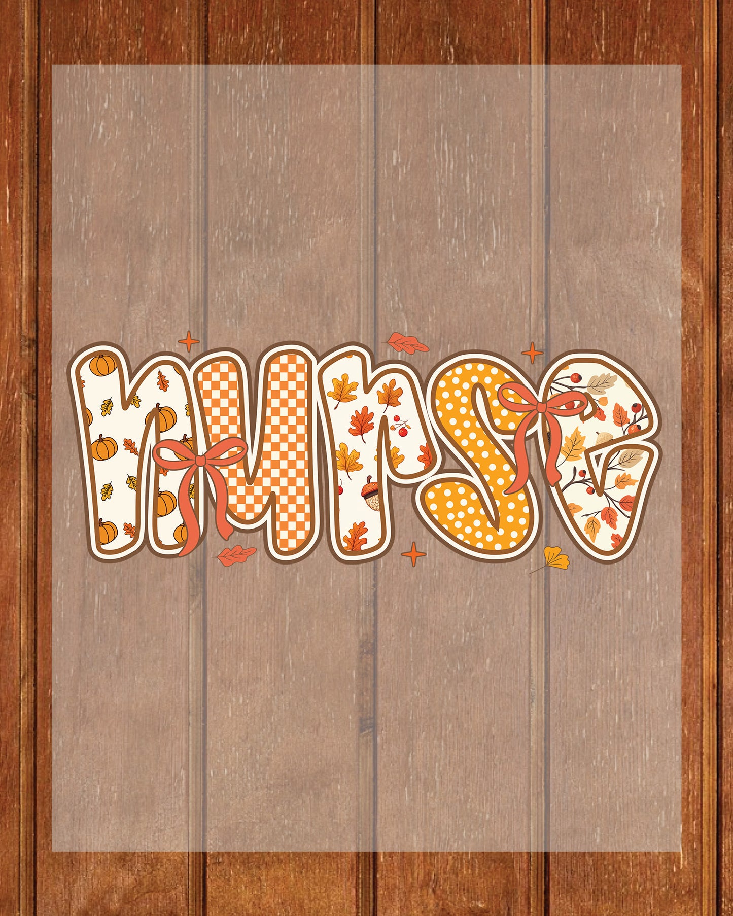 Coquette Fall Nurse Preppy Autumn Nurse DTF Transfer