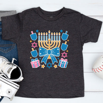 Coquette Hanukkah Sweatshirt, Jewish Shirt, Menorah Family Tees, Retro Hanukkah TShirt, Hanukkah Party Shirts Sweater