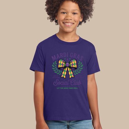 Coquette Mardi Gras Shirt New Orleans Parad Carnival Shirt for Family NOLA Festival Tees for Women Men and Kids Gifts
