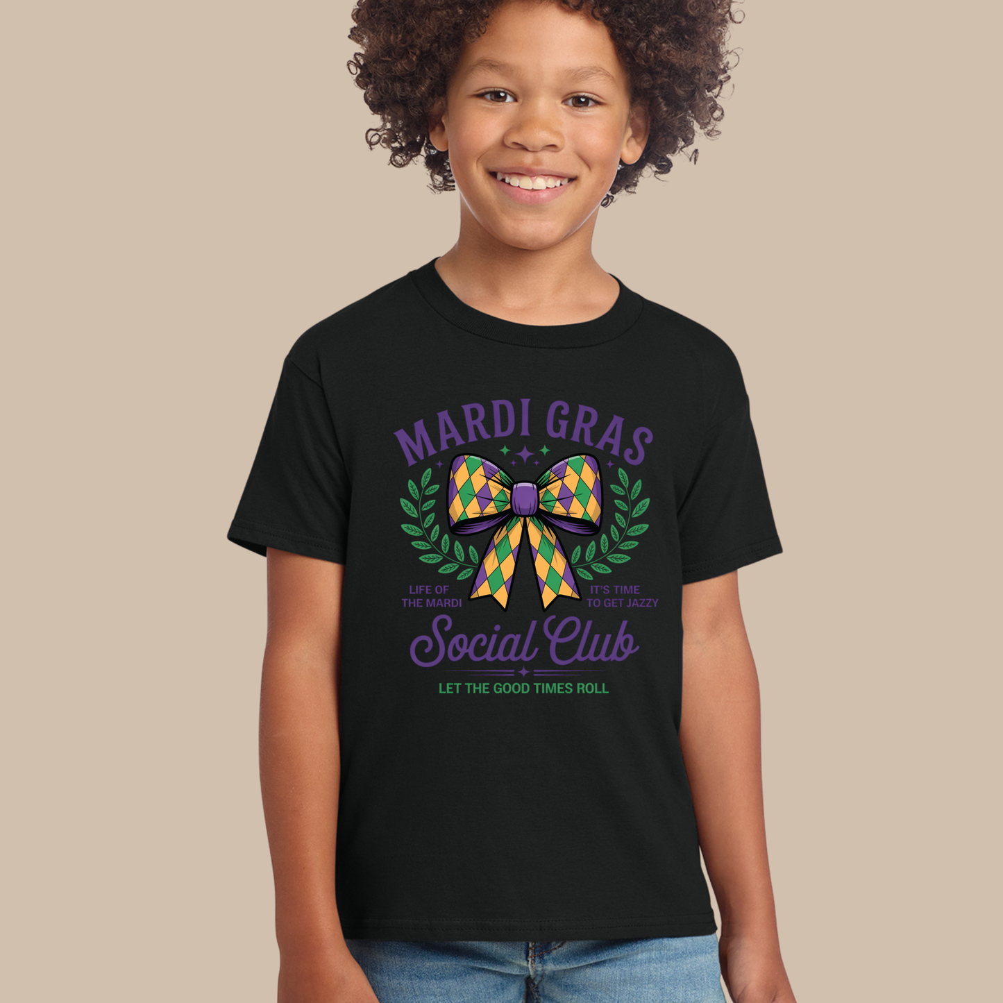 Coquette Mardi Gras Shirt New Orleans Parad Carnival Shirt for Family NOLA Festival Tees for Women Men and Kids Gifts