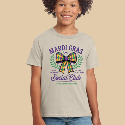 Coquette Mardi Gras Shirt New Orleans Parad Carnival Shirt for Family NOLA Festival Tees for Women Men and Kids Gifts