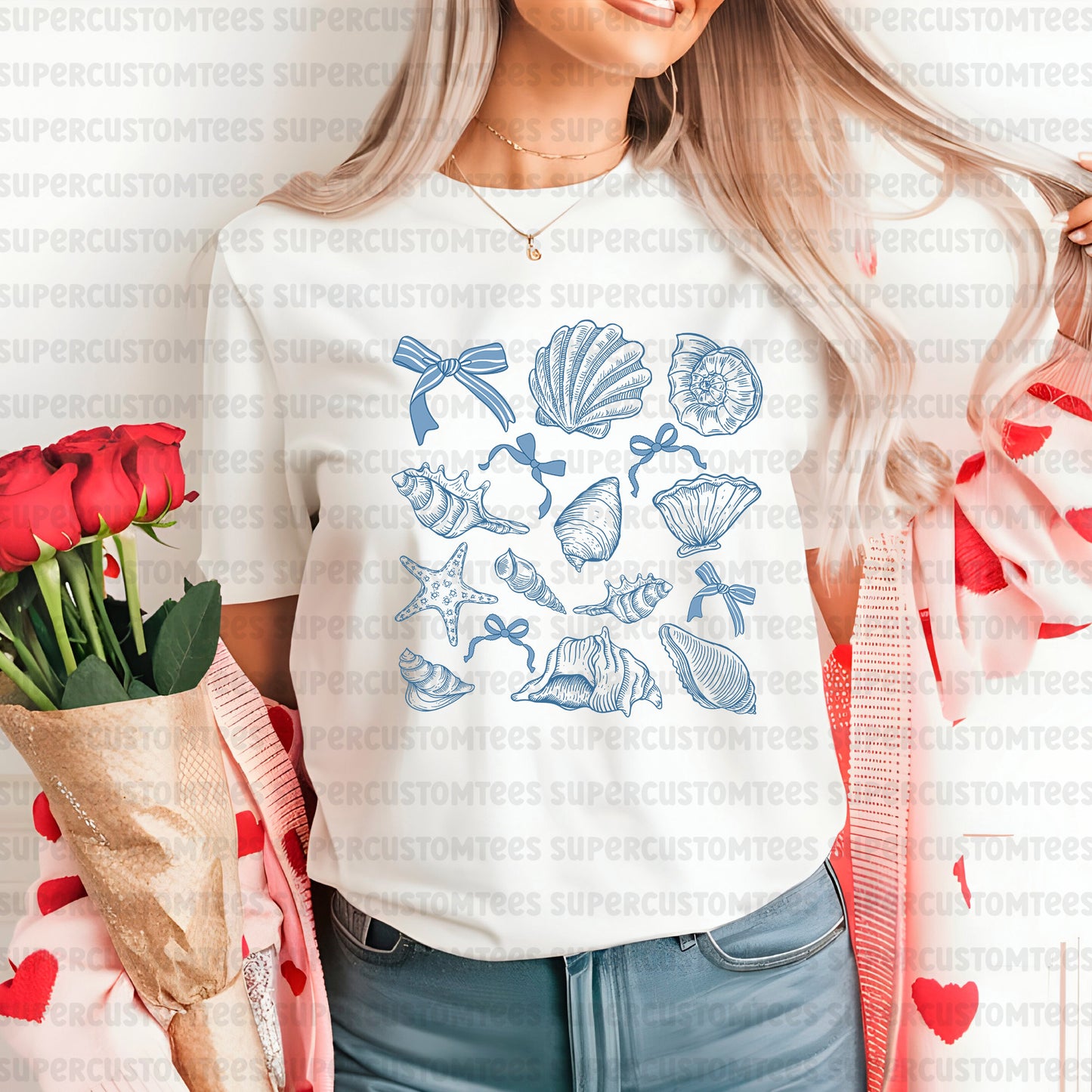 Coquette Seashell Heat Transfer