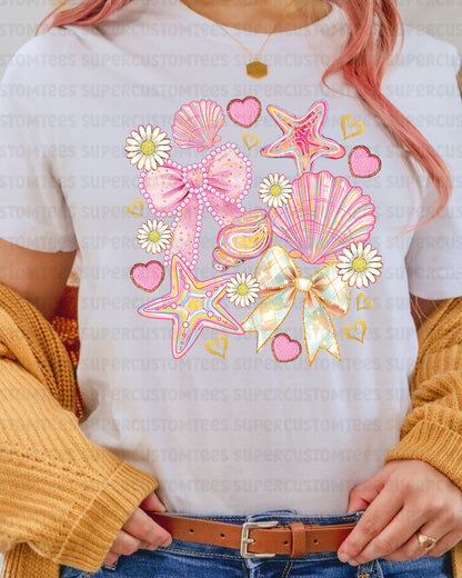 Coquette Summer Seashell DTF Transfer