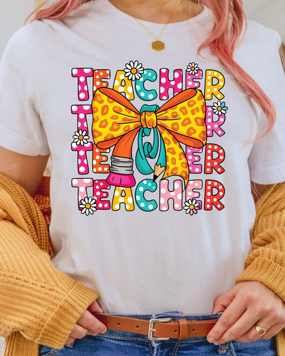 Coquette Teacher Back to School DTF Transfer