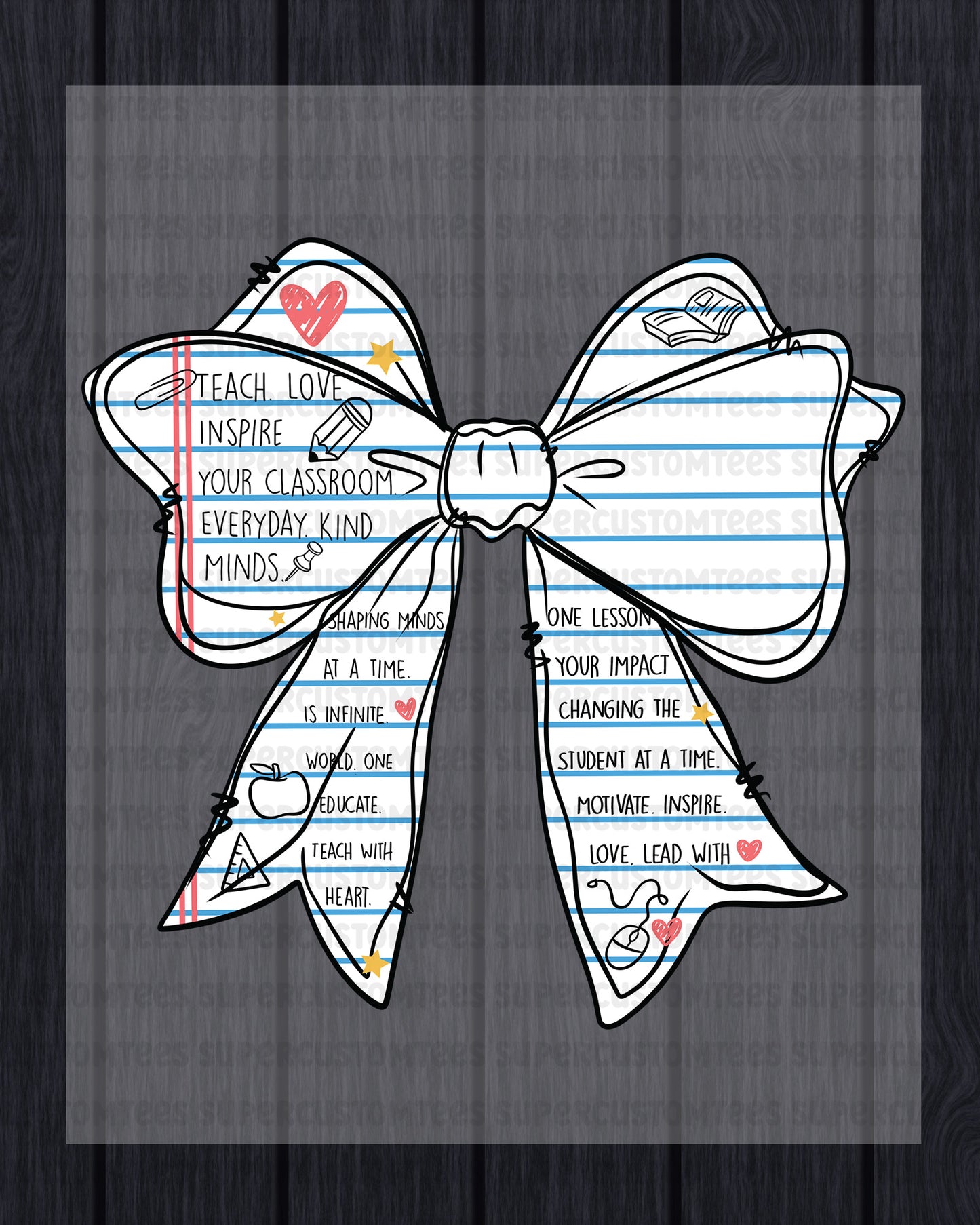 Coquette Trendy Teacher DTF Transfer