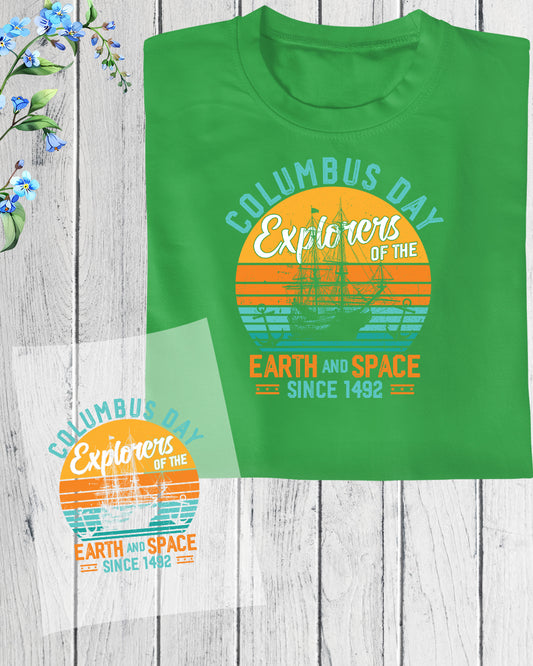 Columbus Day Adventure Shirt DTF Transfer Film