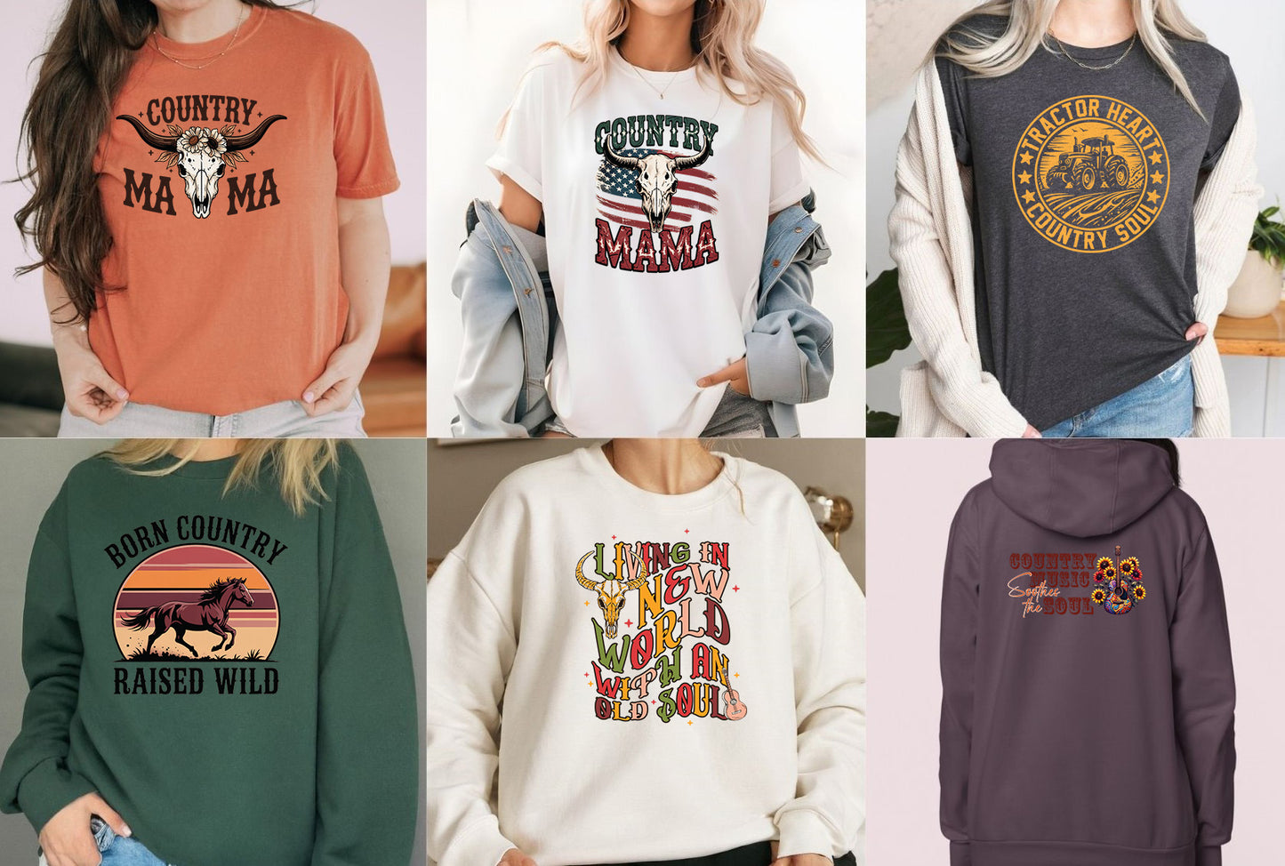 Country Shirt DTF Transfer Premade Gangsheet