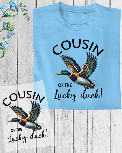 Cousin of The Lucky Duck DTF Transfer