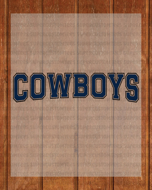 Cowboys DTF Heat Transfer Ready to Press