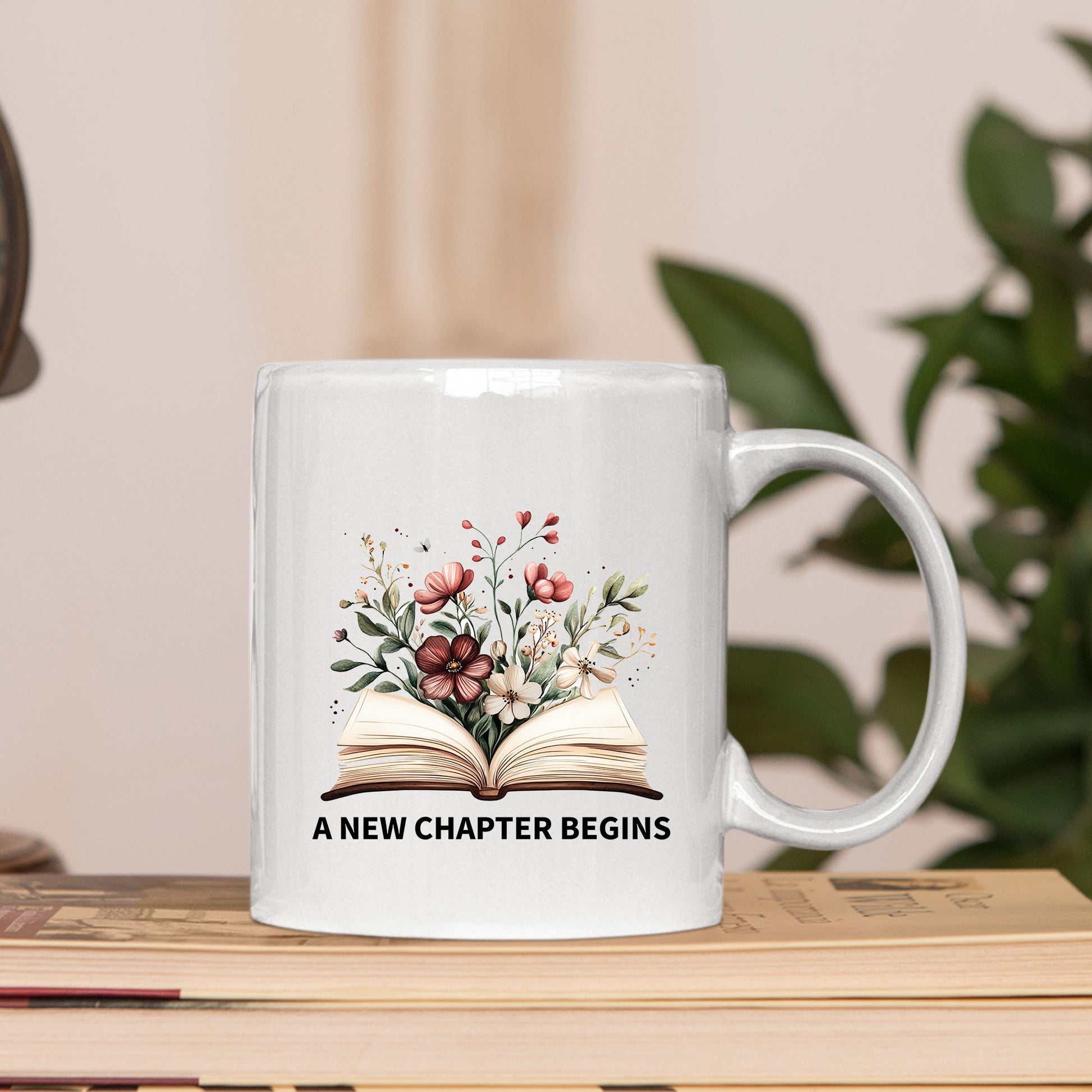 Coworker Floral Book Retirement Mug