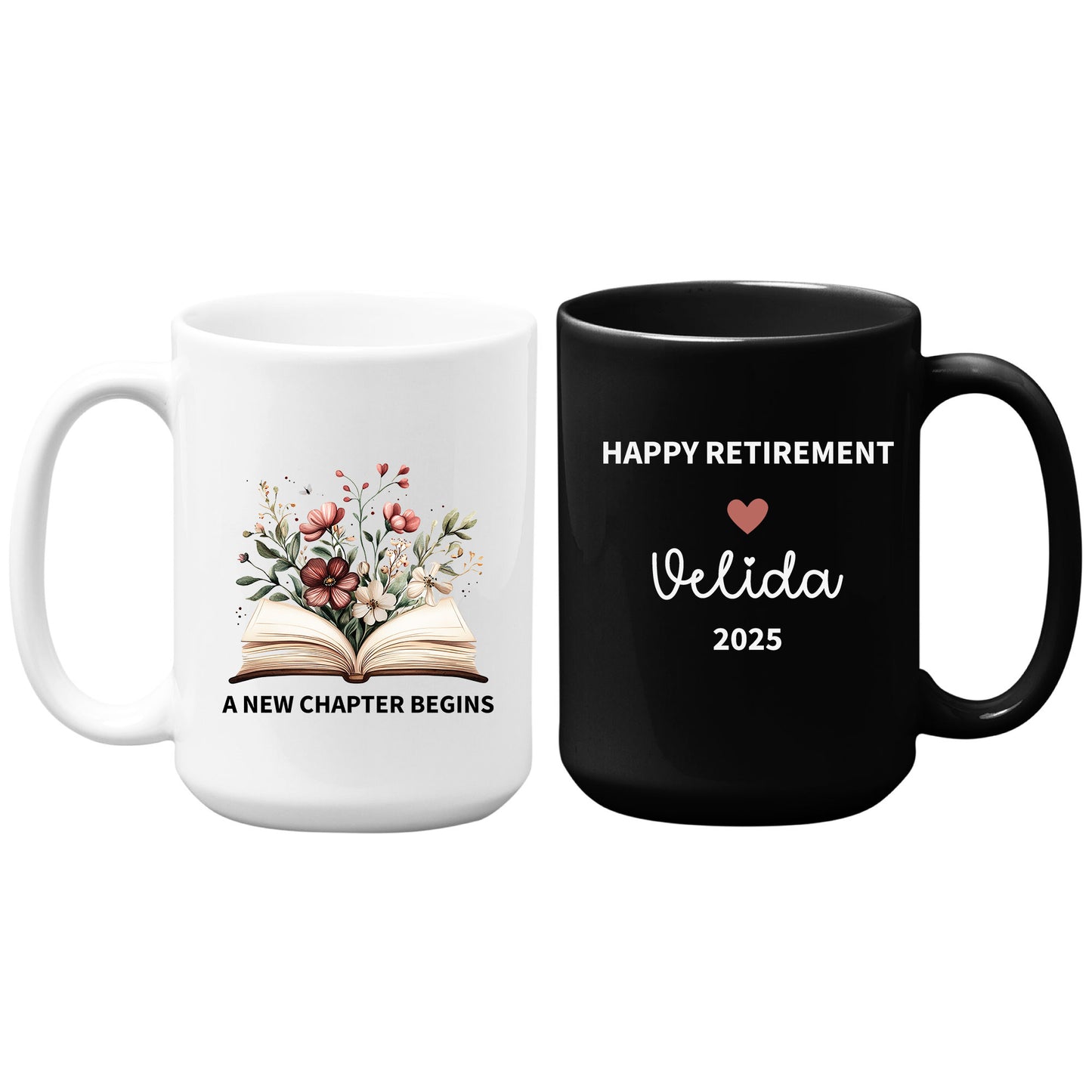 Coworker Floral Book Retirement Mug