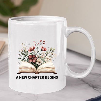 Coworker Floral Book Retirement Mug