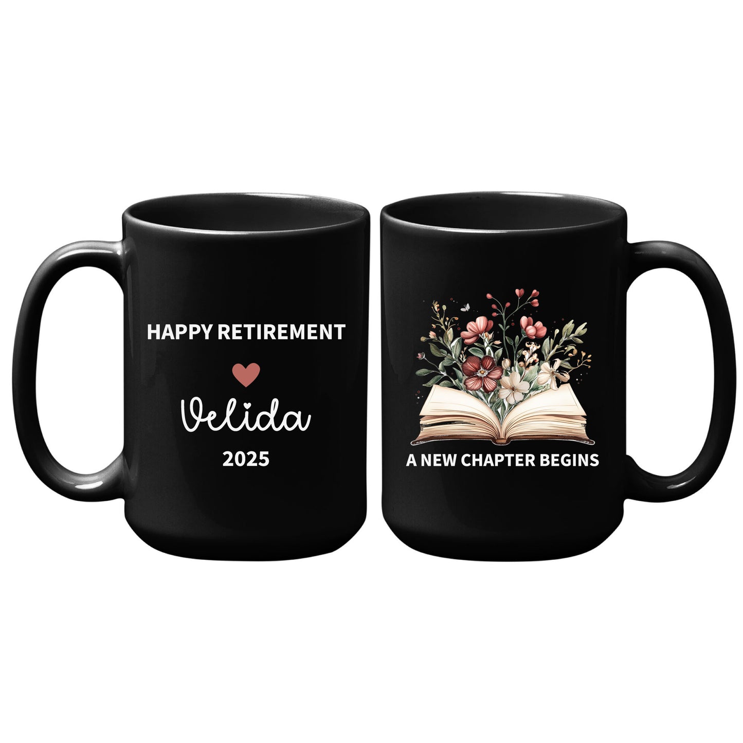 Coworker Floral Book Retirement Mug