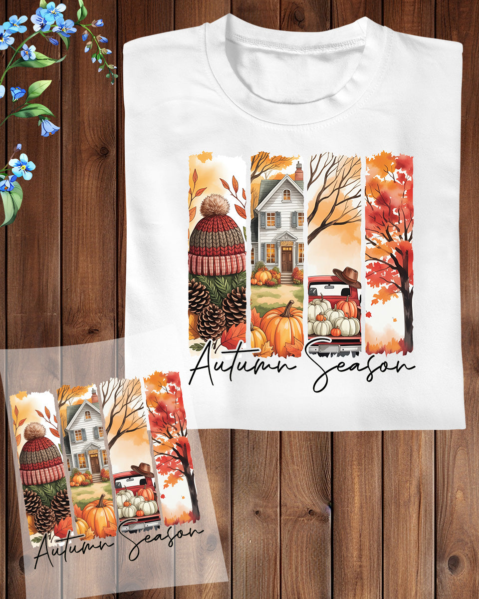 Cozy Autumn Season Brushstroke DTF Transfer