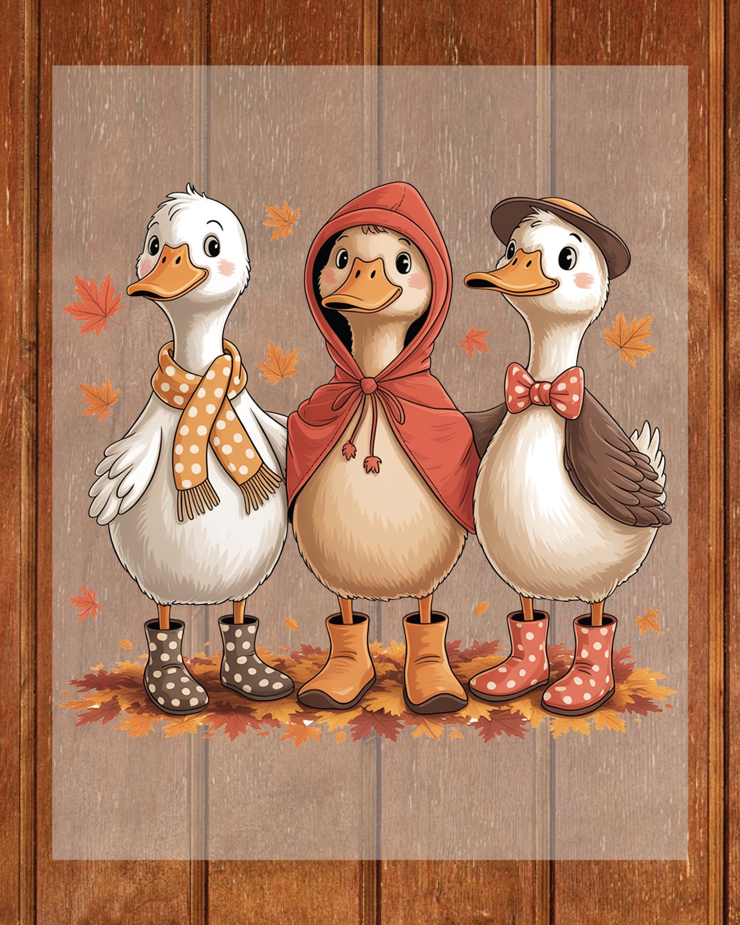 Cozy Goose Fall Goose I Love Fall DTF Transfer