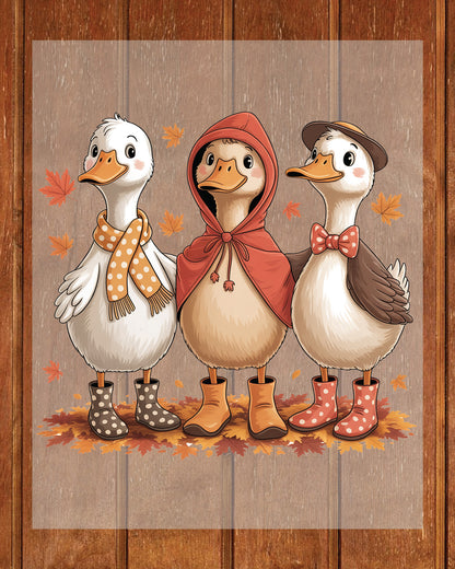 Cozy Goose Fall Goose I Love Fall DTF Transfer