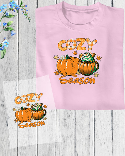 Pumpkin in Autumn Cozy Season DTF Transfer Film