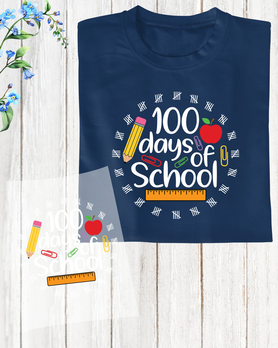 Cricut 100 Days Of School DTF Transfers Ready To Press