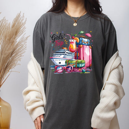 Cruise DTF Transfer ready to Press Girls Trip Heat Transfer for Shirts Girls Vacation UV Sticker Prints Cruise Party Iron on Transfer Tees