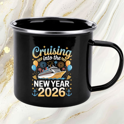 Cruising into the New Year 2026 DTF Transfer, Ready to Press Heat Transfer for Shirts, Fun Festive New Year 2026 Design, UV Sticker