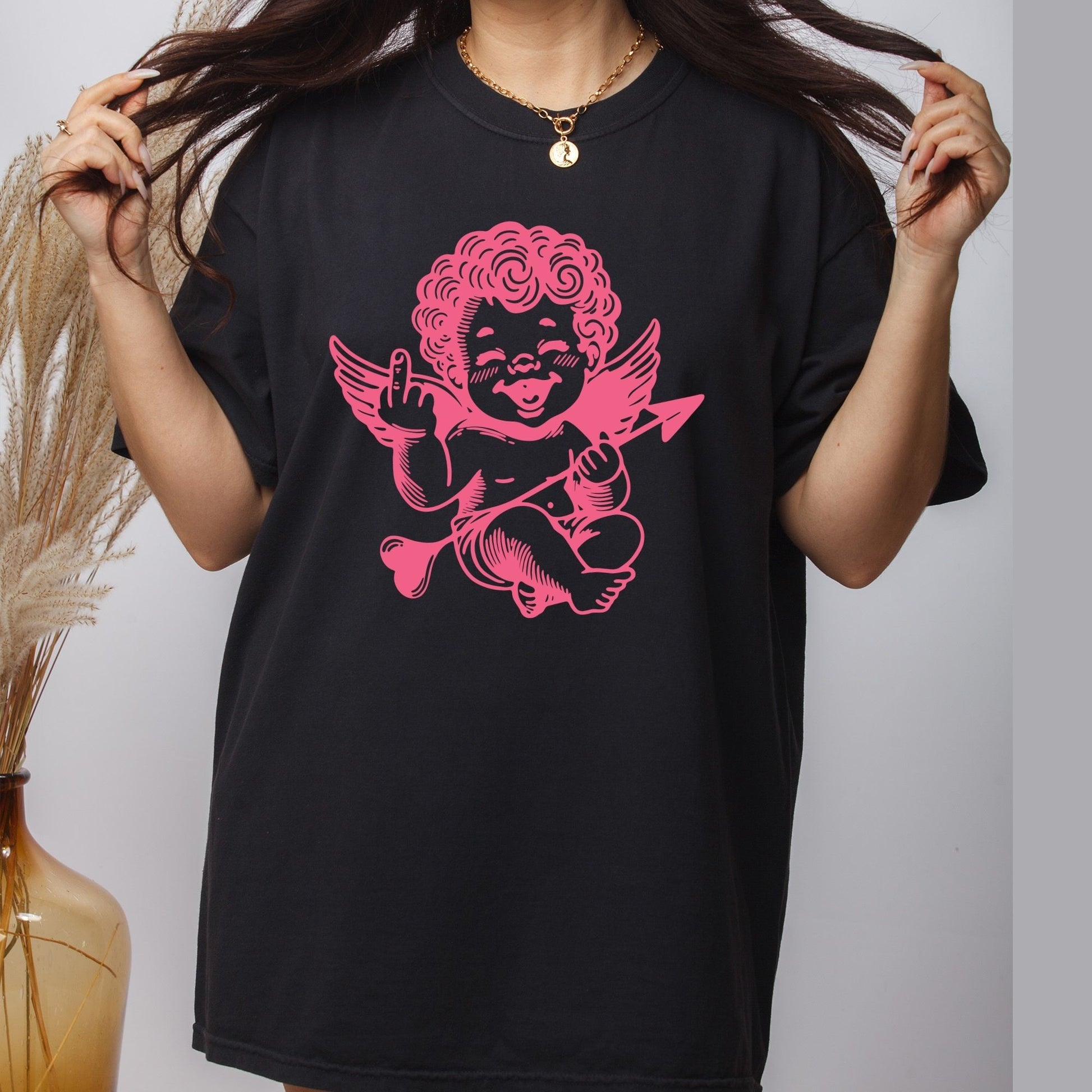 Cupid Valentines DTF Transfer ready to Press Funny Sarcastic Heat Transfer for Shirts Valentine UV Sticker Prints Iron on Transfer