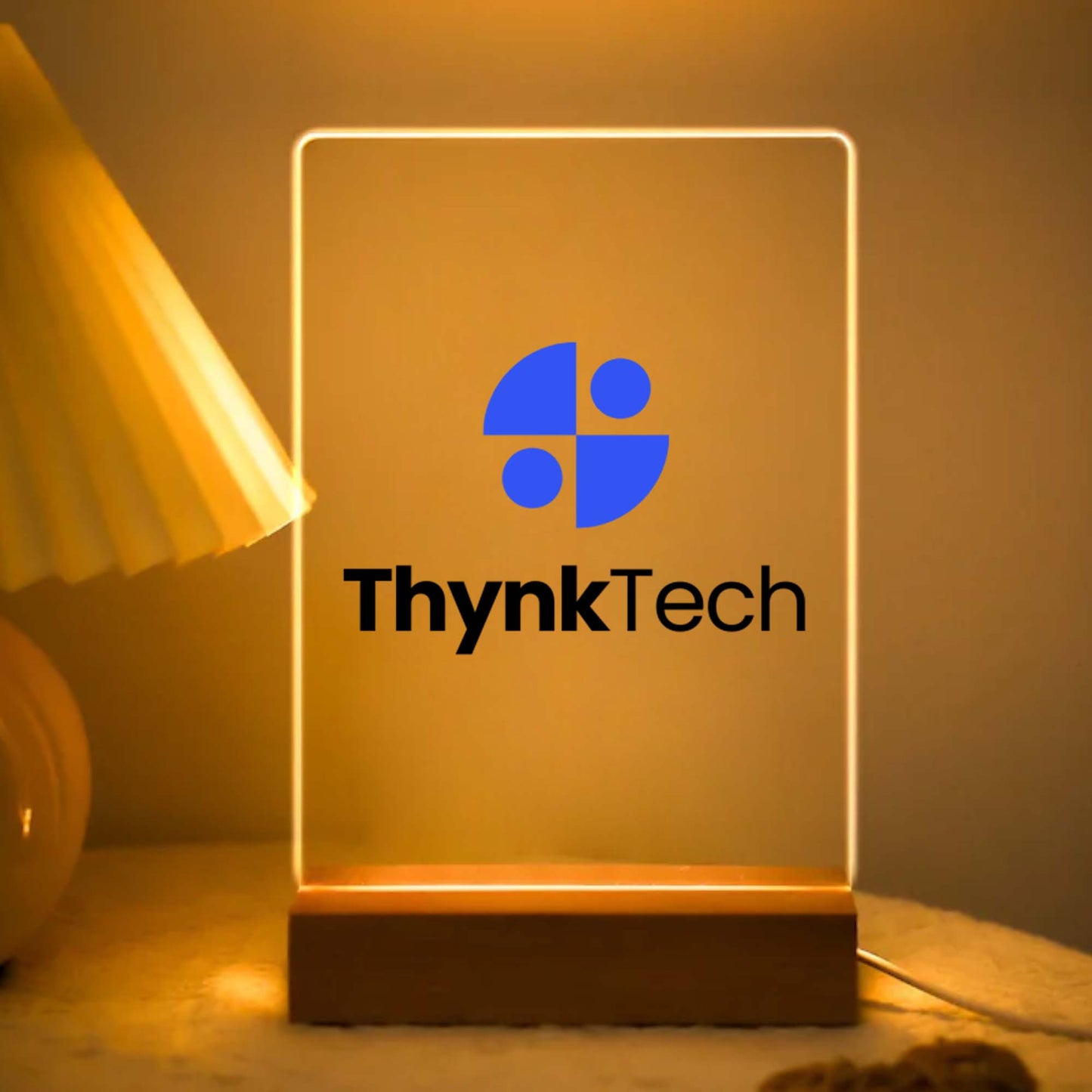 Custom Acrylic Plaque Photo Stand with LED Night Light