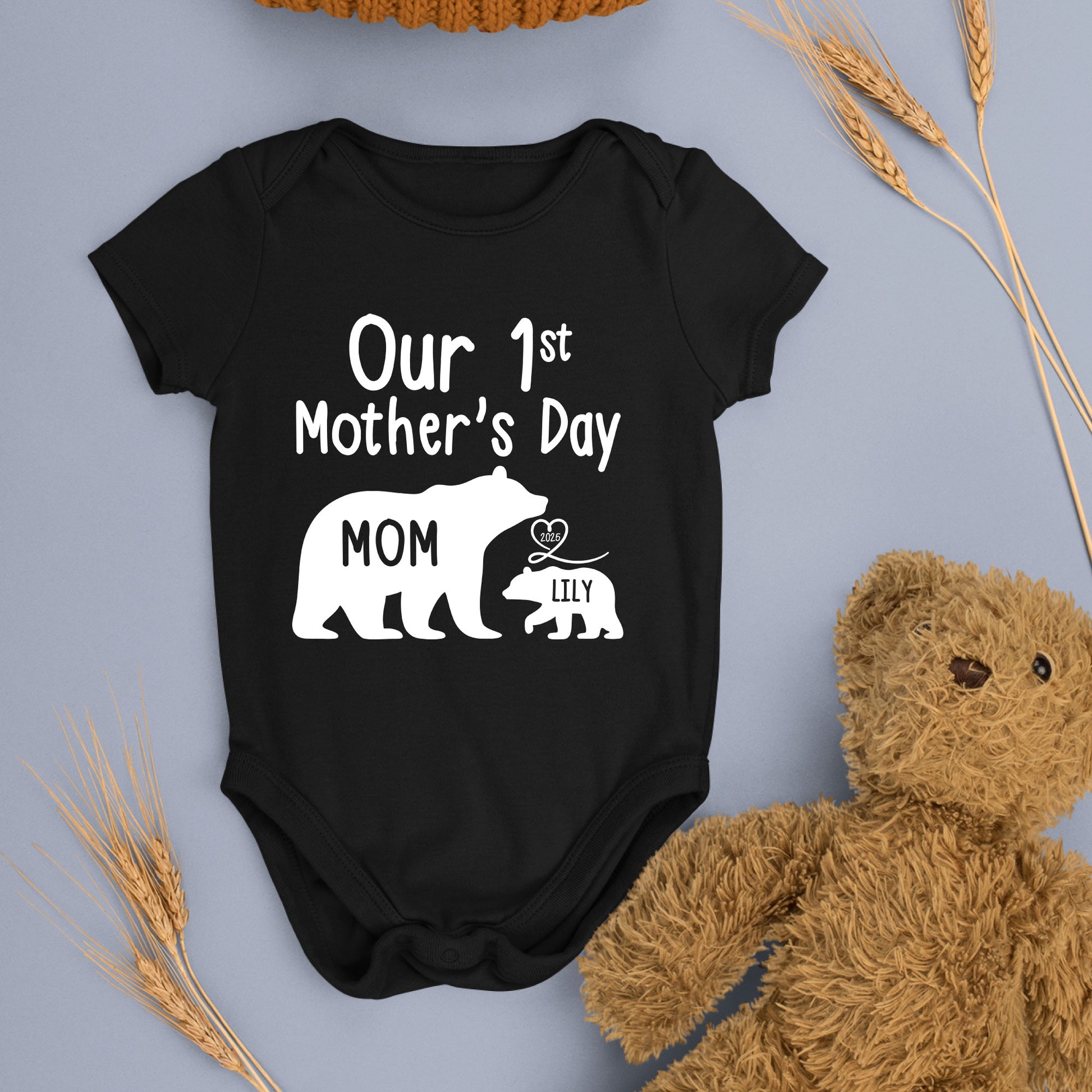 Custom Bear Our 1st Mother's Day Shirt