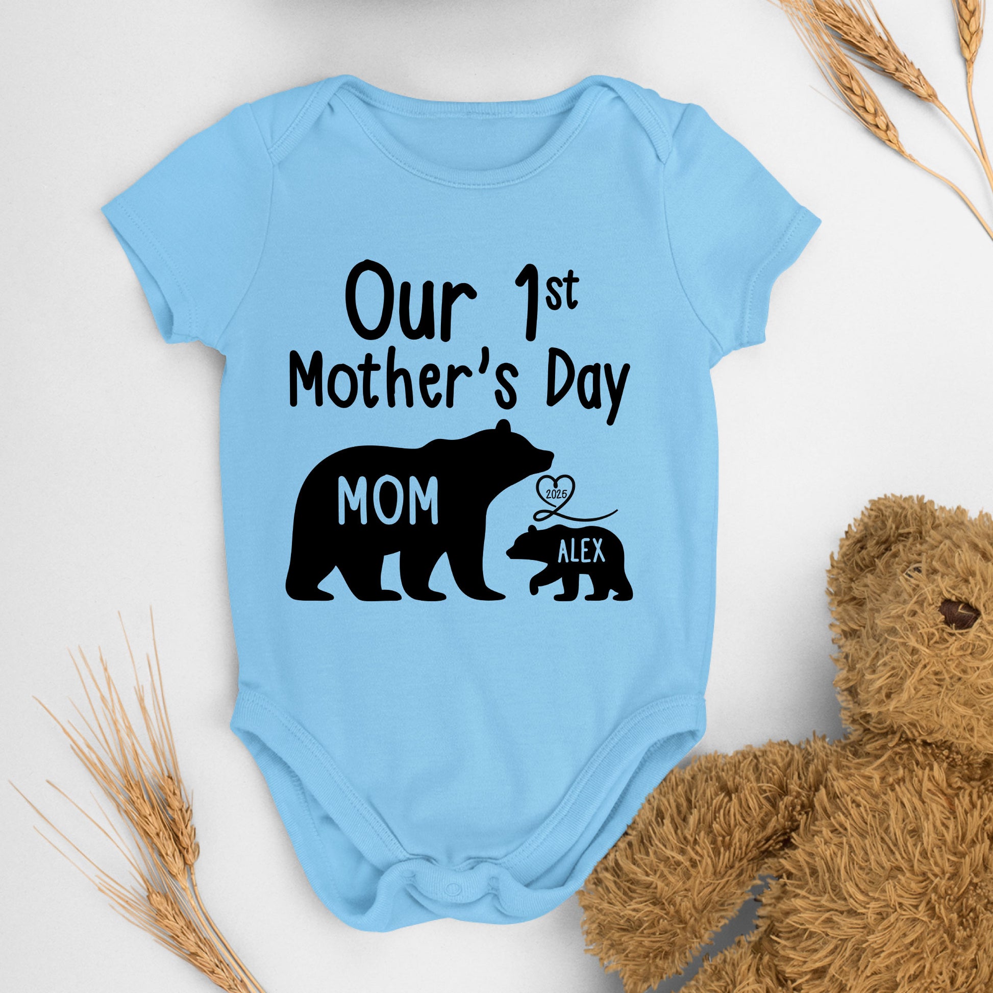 Custom Bear Our 1st Mother's Day Shirt