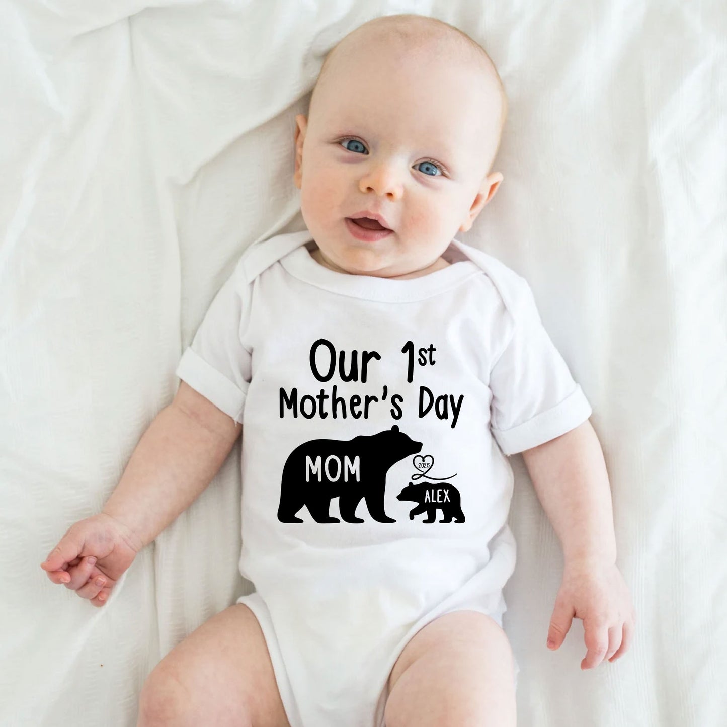 Custom Bear Our 1st Mother's Day Shirt