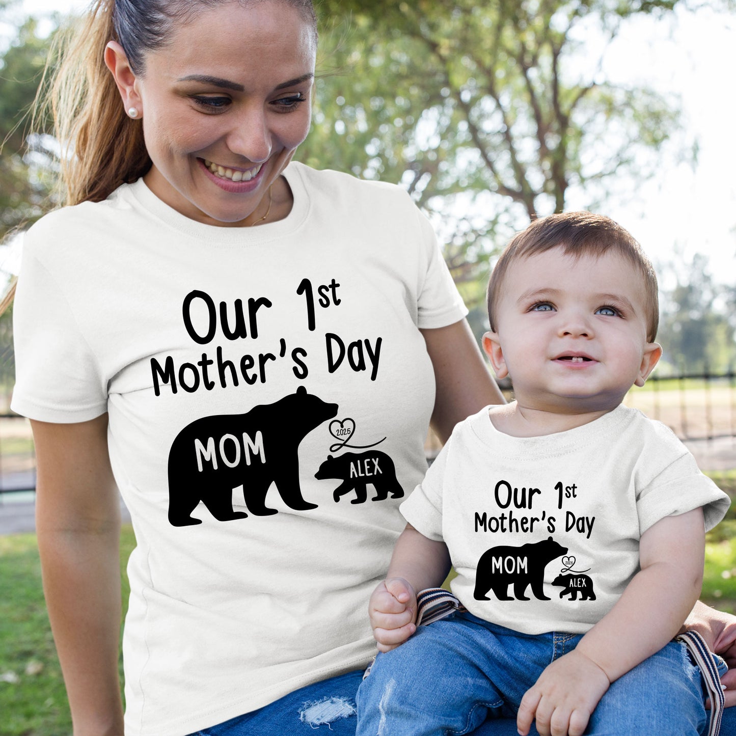 Custom Bear Our 1st Mother's Day Shirt