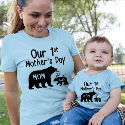 Custom Bear Our 1st Mother's Day Shirt