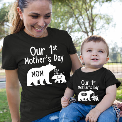 Custom Bear Our 1st Mother's Day Shirt