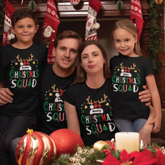 Custom Christmas Squad T Shirts