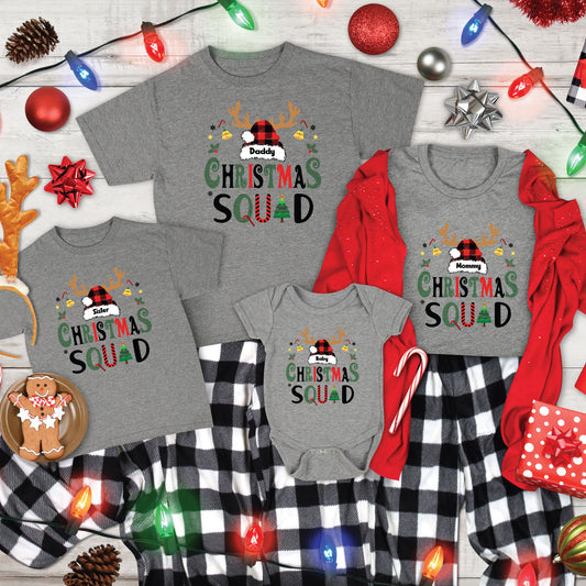 Custom Christmas Squad T Shirts
