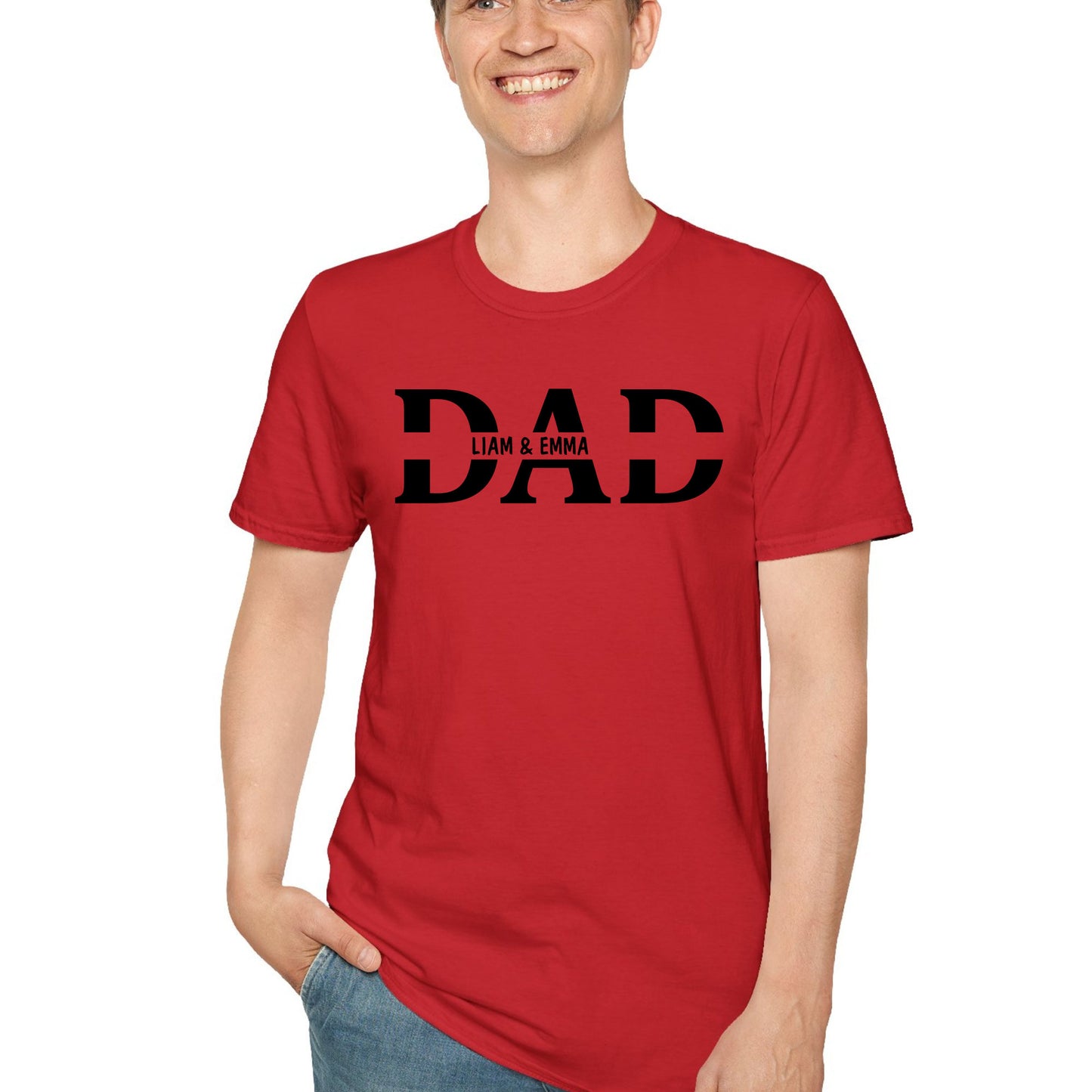 Custom Dad Shirt with Kid Names