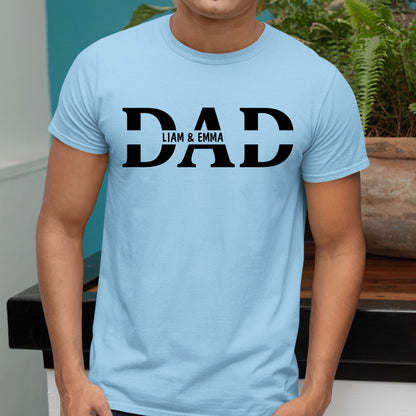 Custom Dad Shirt with Kid Names