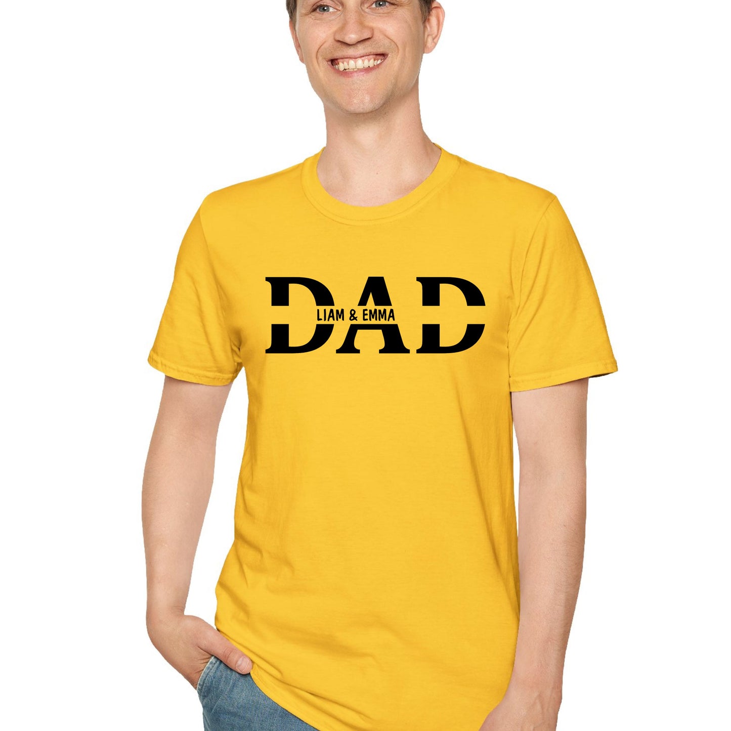Custom Dad Shirt with Kid Names