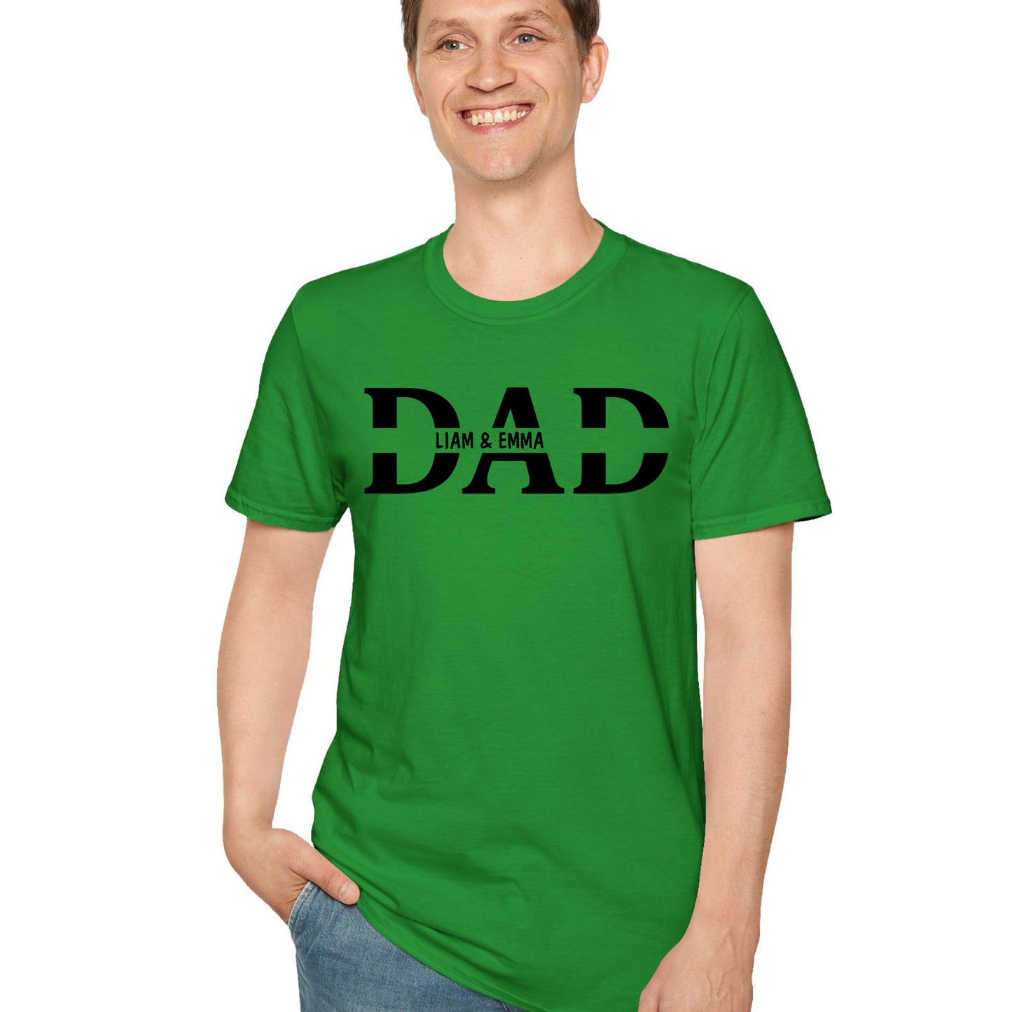 Custom Dad Shirt with Kid Names